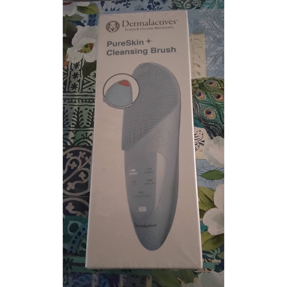 NIB~DERMALACTIVES Elastin & Collagen Repair PureSkin Facial Cleansing Brush